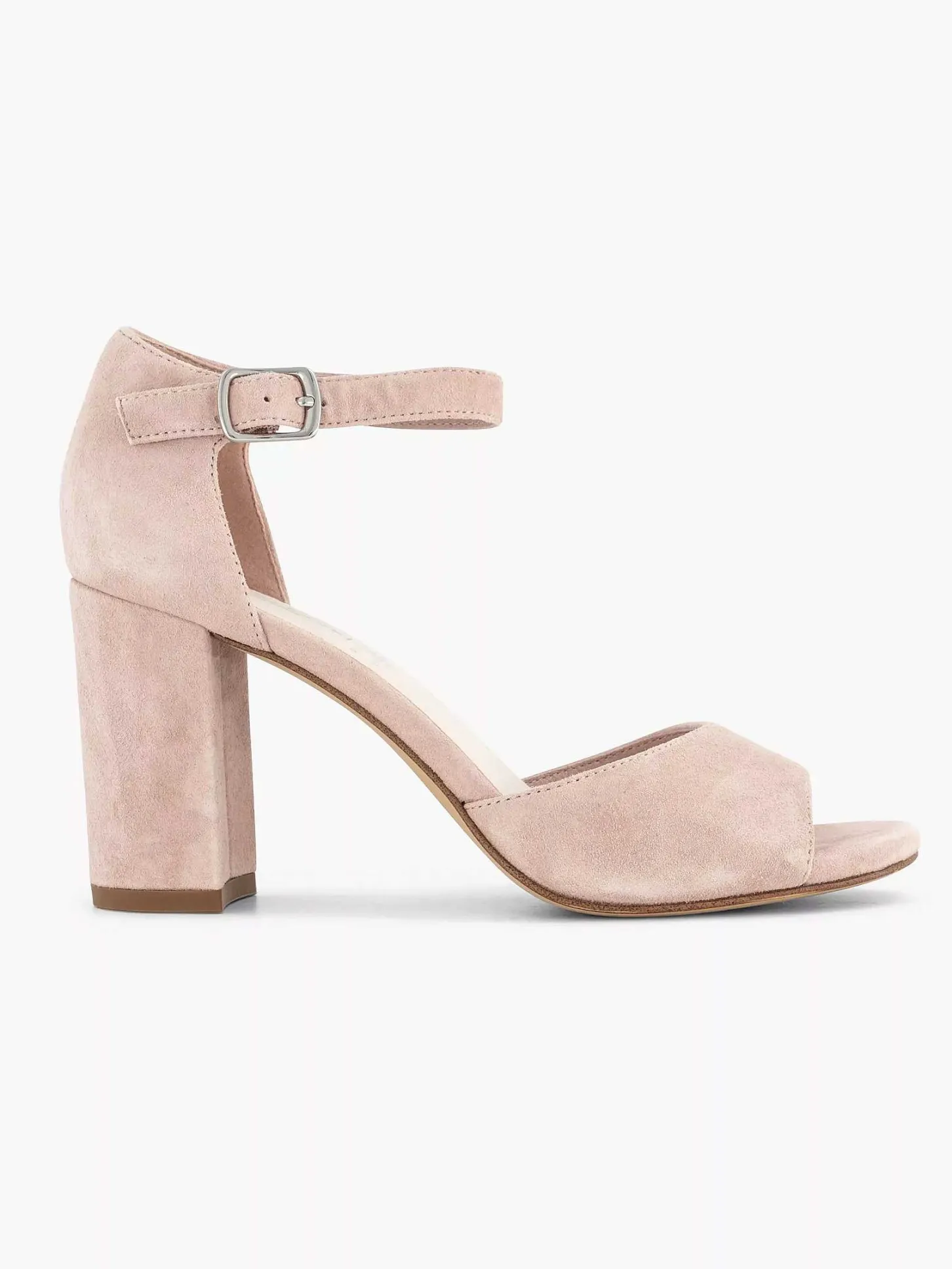 Sale Lichtroze Suede Sandalette Dames Sandalen