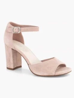 Sale Lichtroze Suede Sandalette Dames Sandalen