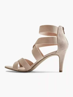 Clearance Oud Roze Sandalette Dames Hoge Hakken