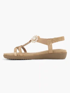 Best Rosegouden Comfort Sandaal Steentjes Dames Comfort Schoenen