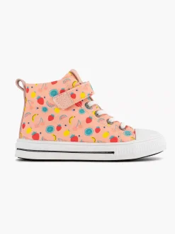Hot Roze Hoge Canvas Sneaker Fruit Kinderen Jongensschoenen