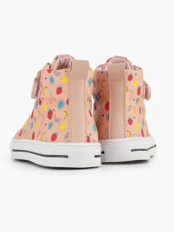 Hot Roze Hoge Canvas Sneaker Fruit Kinderen Jongensschoenen