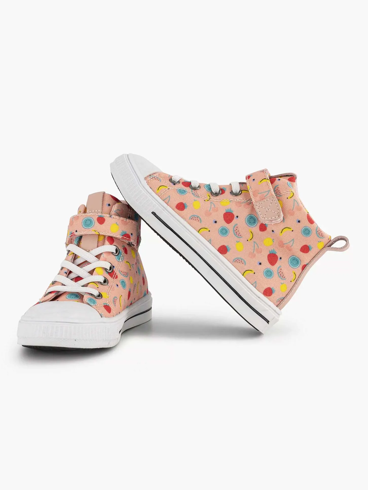Hot Roze Hoge Canvas Sneaker Fruit Kinderen Jongensschoenen