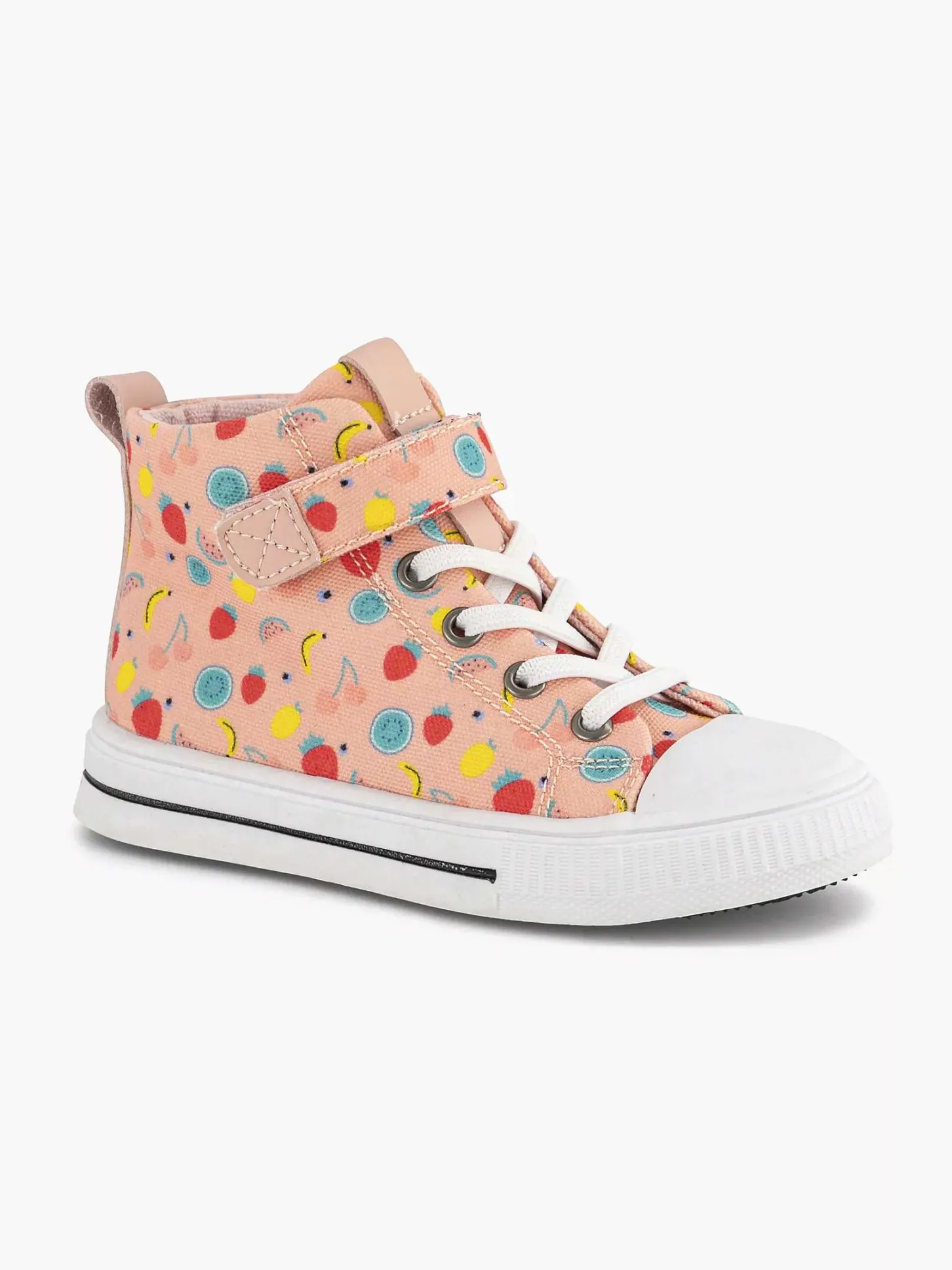 Hot Roze Hoge Canvas Sneaker Fruit Kinderen Jongensschoenen