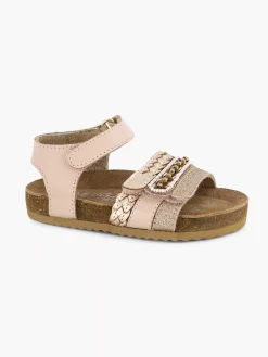 Hot Roze Leren Sandal Klittenband Kinderen Jongensschoenen