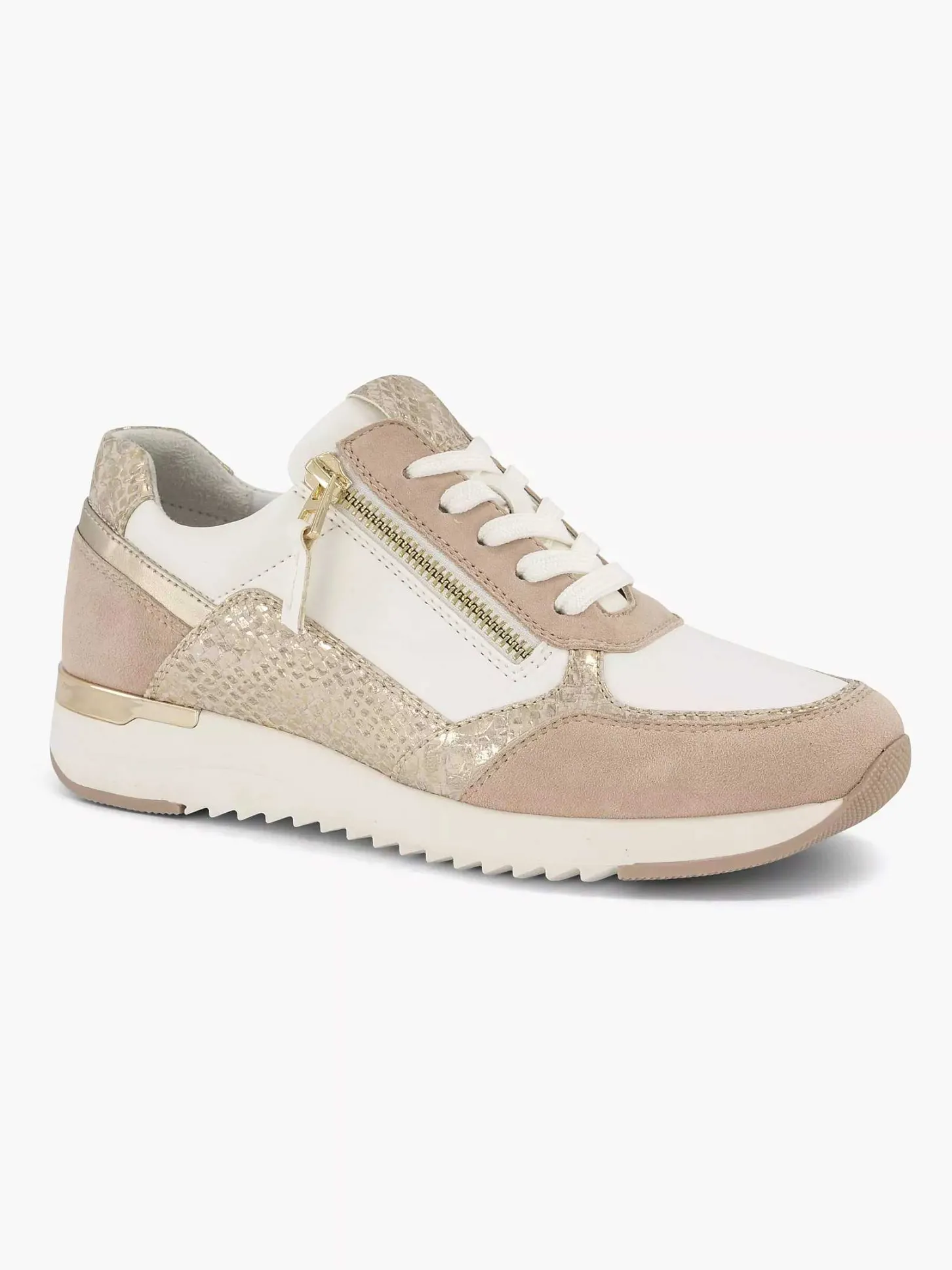 Roze Leren Sneaker Dames Comfort Schoenen