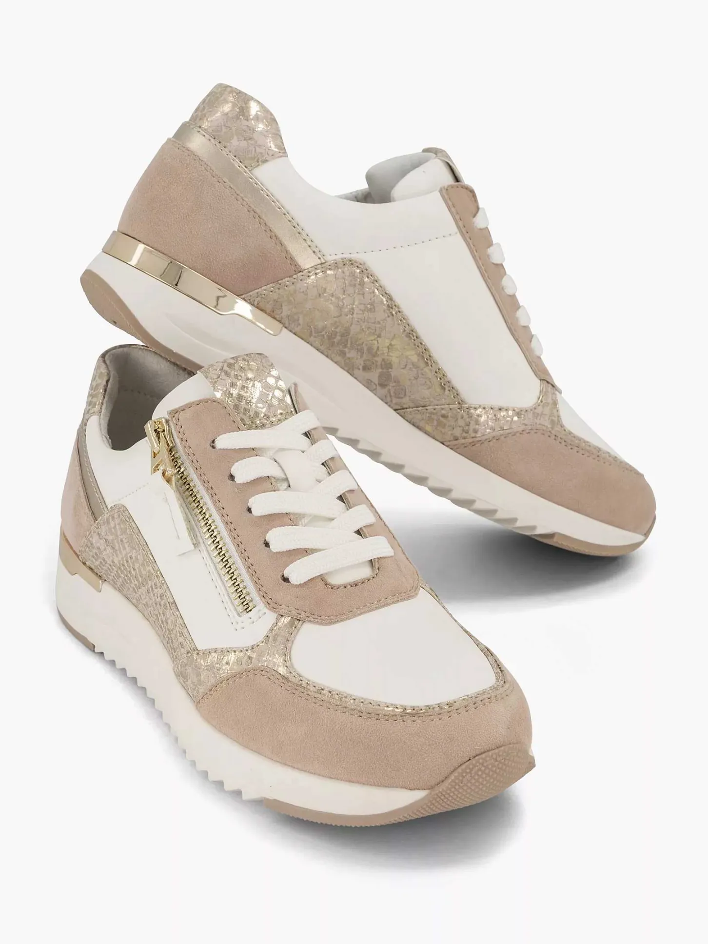 Roze Leren Sneaker Dames Comfort Schoenen