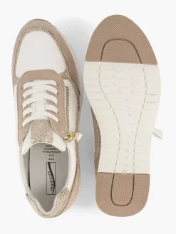 Roze Leren Sneaker Dames Comfort Schoenen