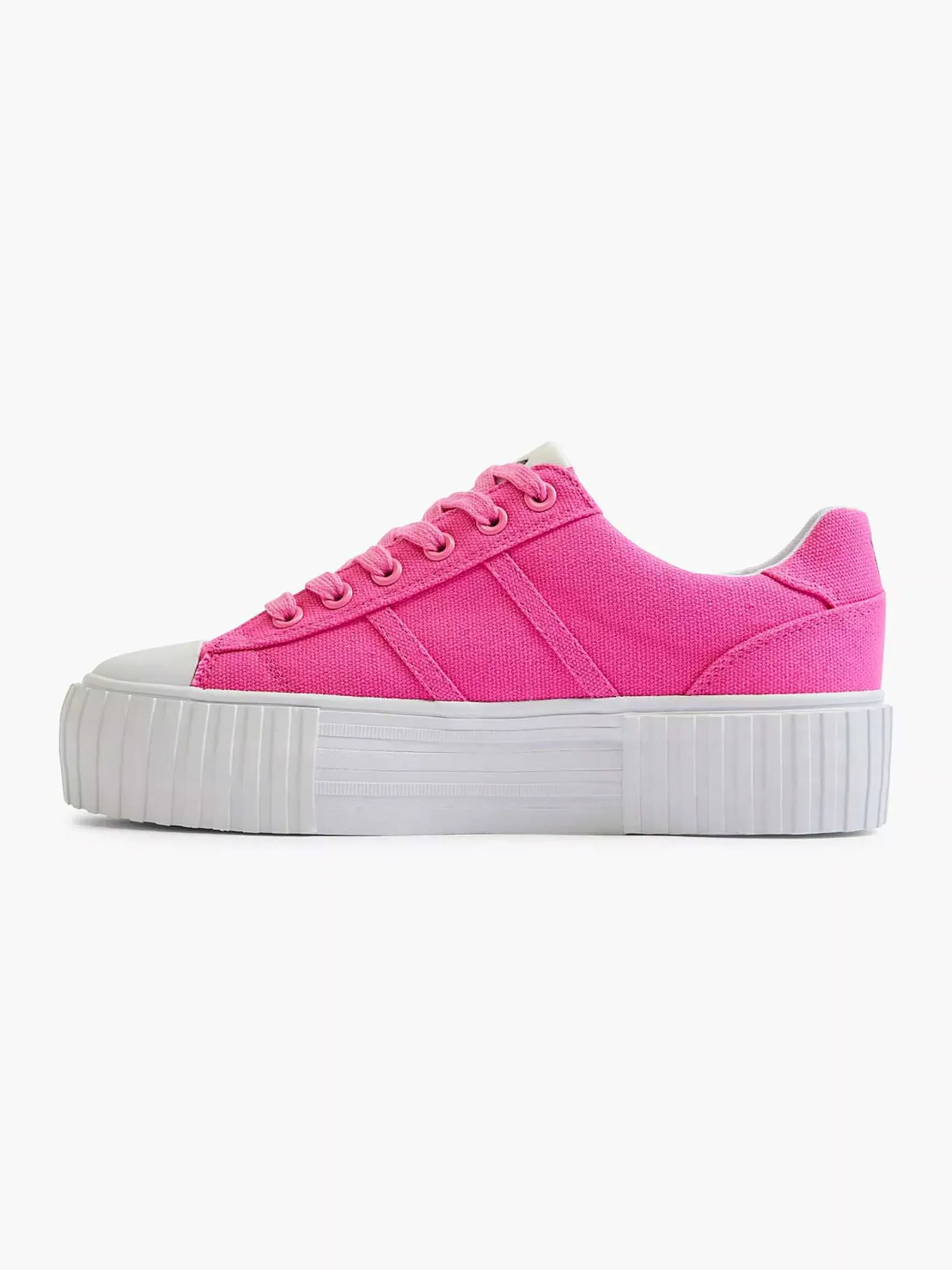 Discount Roze Platform Canvas Sneaker Dames Sneakers