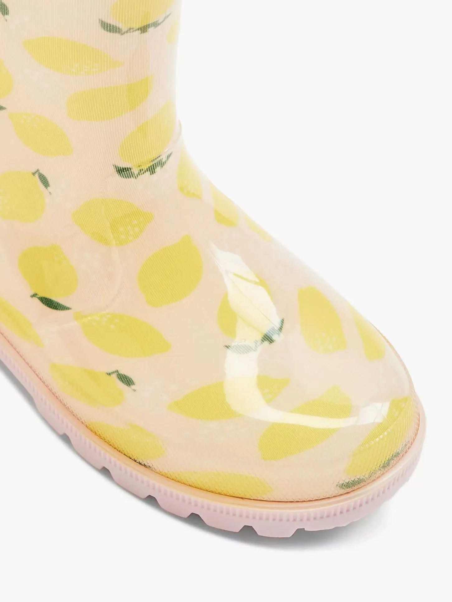 Outlet Roze Regenlaars Citroen Kinderen Jongensschoenen