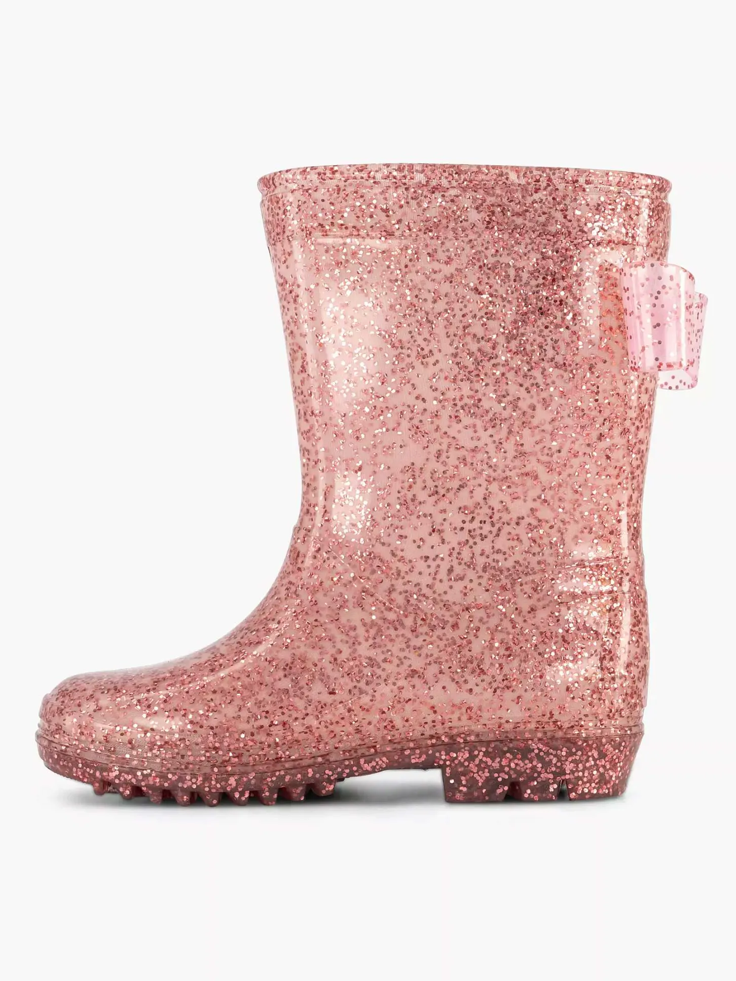 Outlet Roze Regenlaars Glitter Strik Kinderen Jongensschoenen
