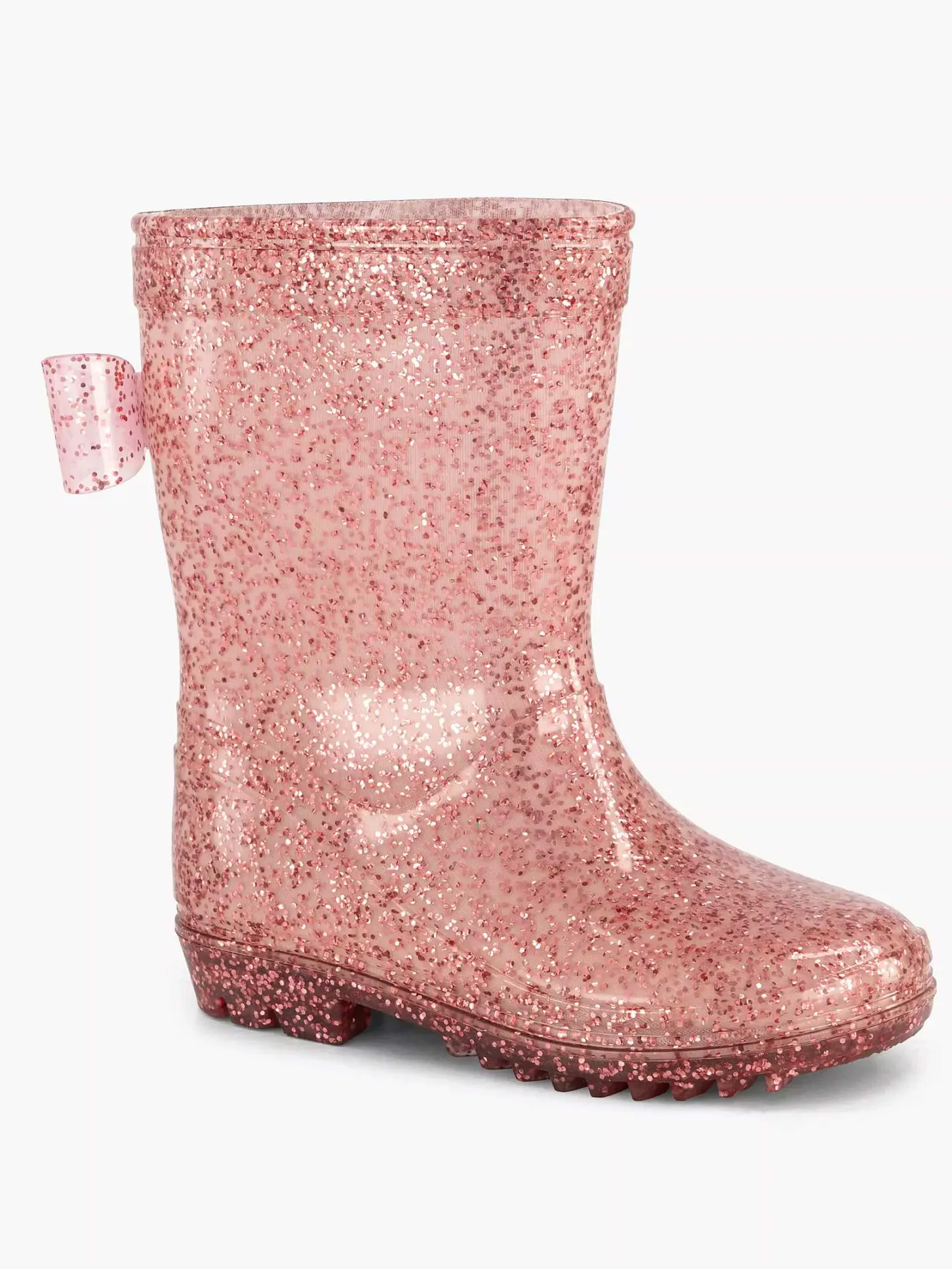 Outlet Roze Regenlaars Glitter Strik Kinderen Jongensschoenen