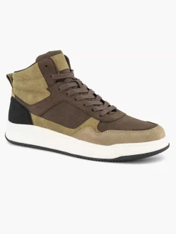 Discount Taupe Hoge Sneaker Heren Sneakers