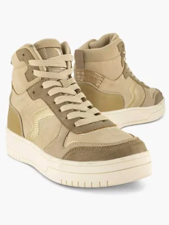 Hot Taupe Hoge Sneaker Dames Sneakers