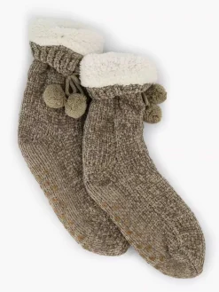 Discount Taupe Huissok 36-41 Dames Sokken