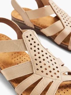 Best Taupe Leren Sandaal Dames Comfort Schoenen