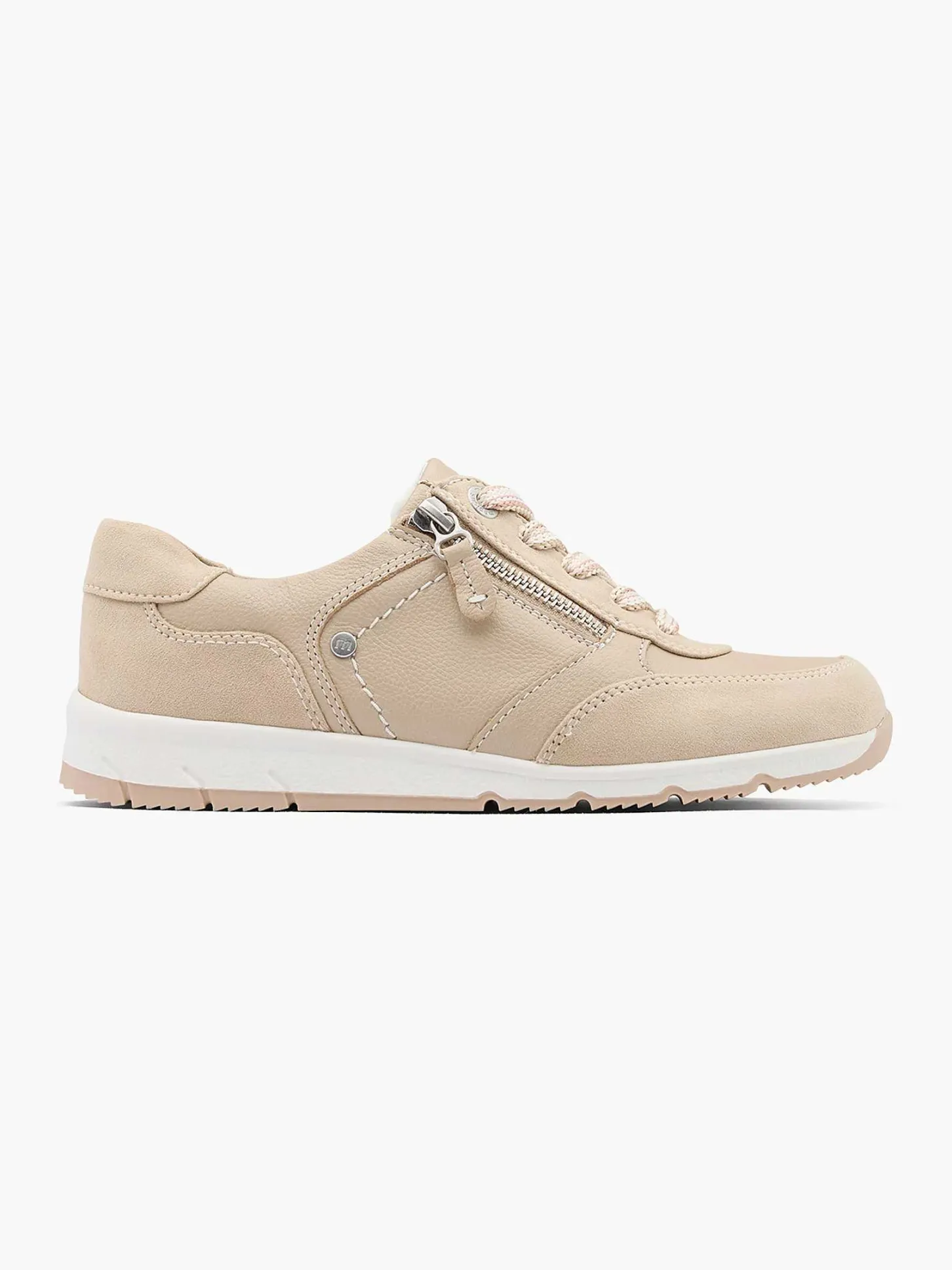 Taupe Leren Sneaker Dames Comfort Schoenen
