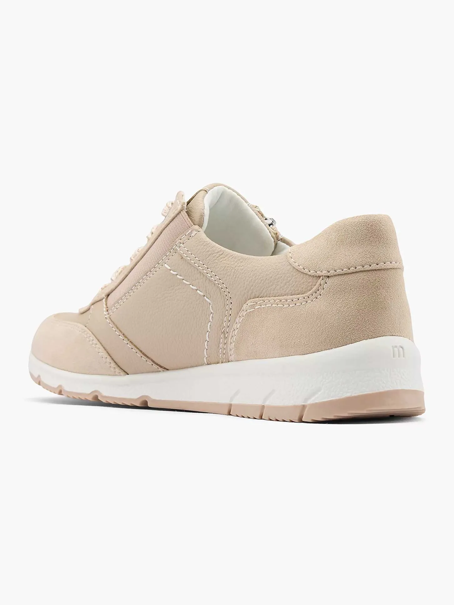Taupe Leren Sneaker Dames Comfort Schoenen