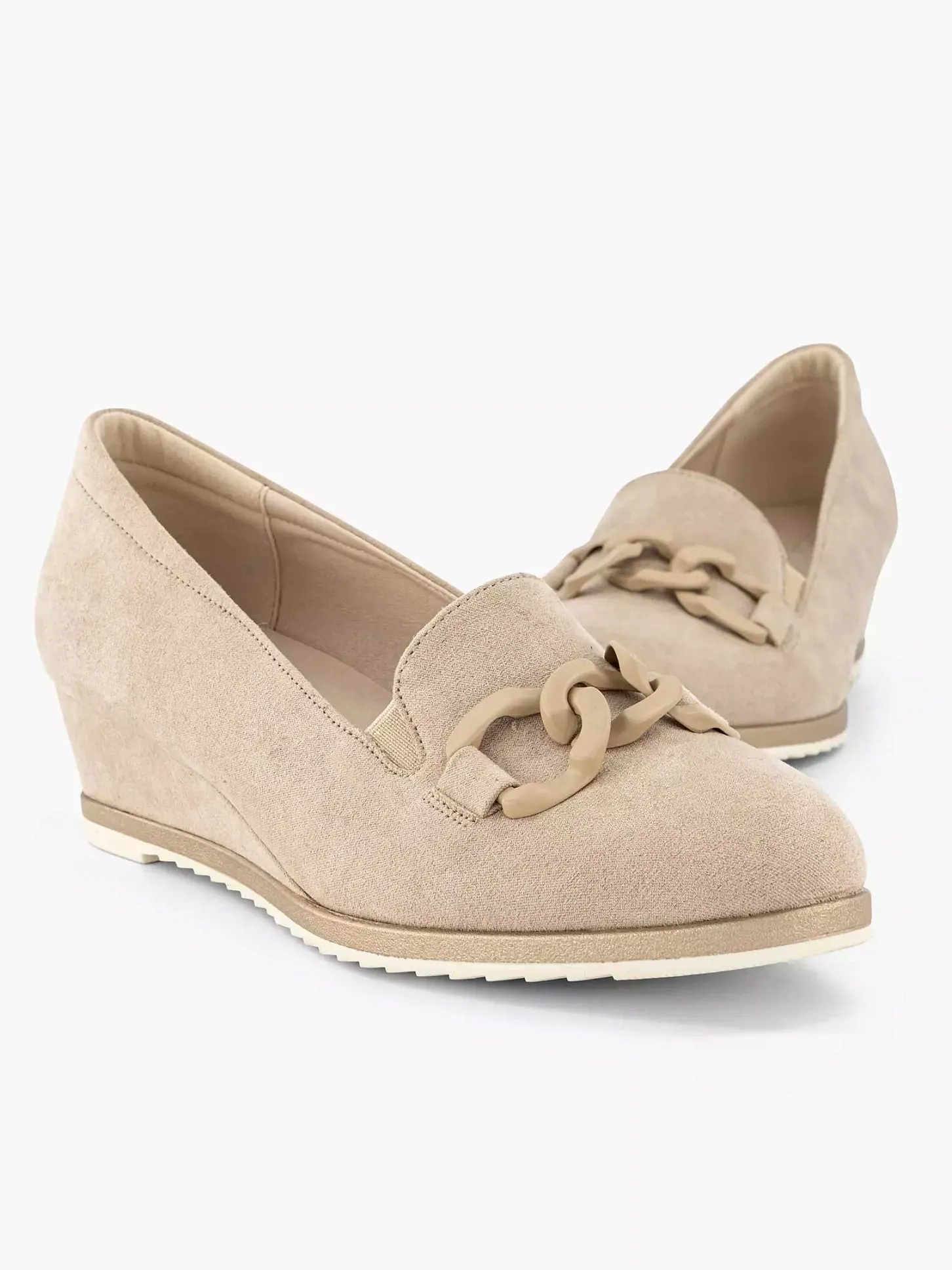 Taupe Pump Sleehak Dames Pumps