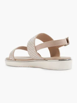 Best Taupe Sandaal Sierketting Dames Sandalen