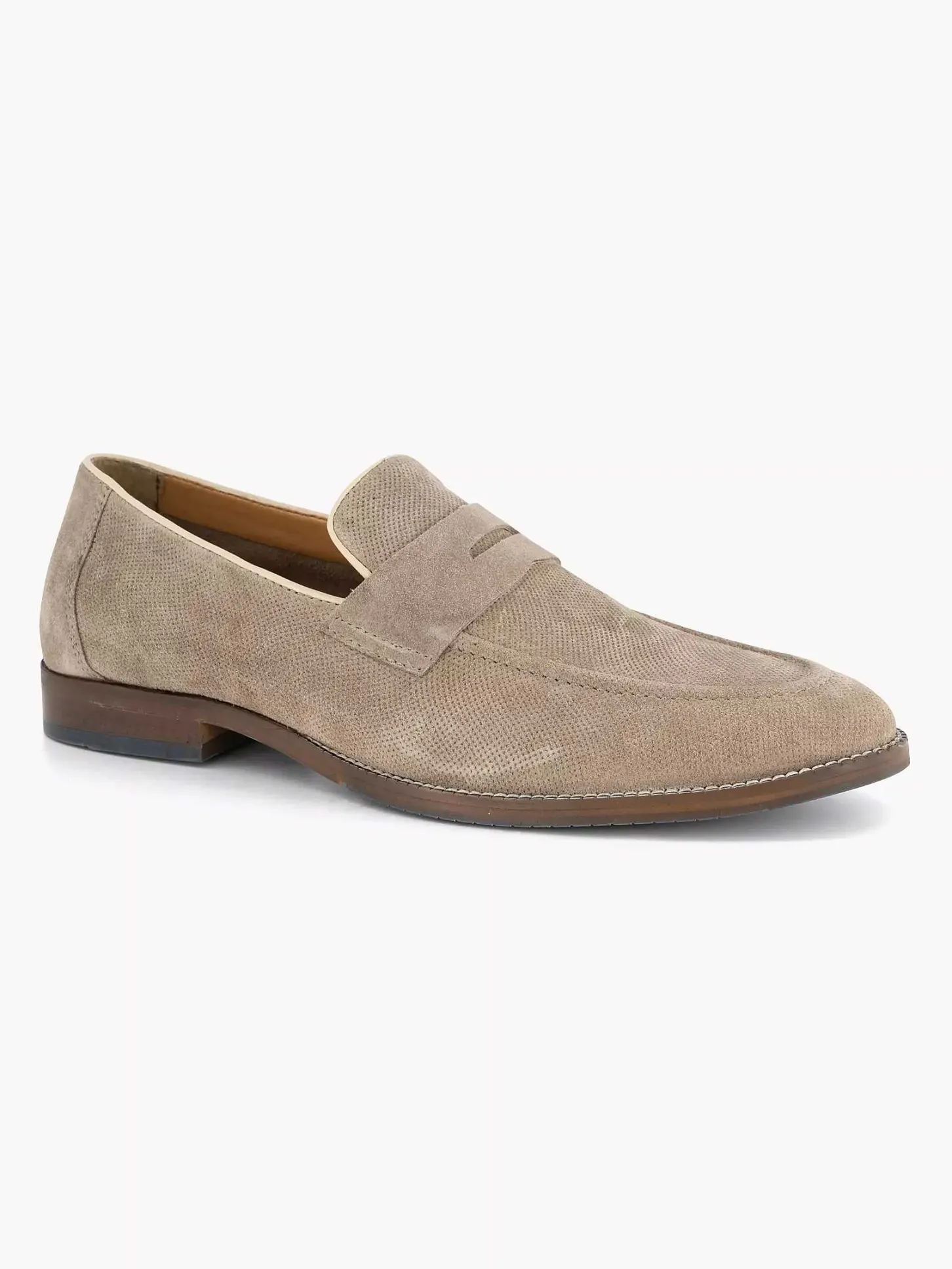 New Taupe Suede Instapper Heren Instappers