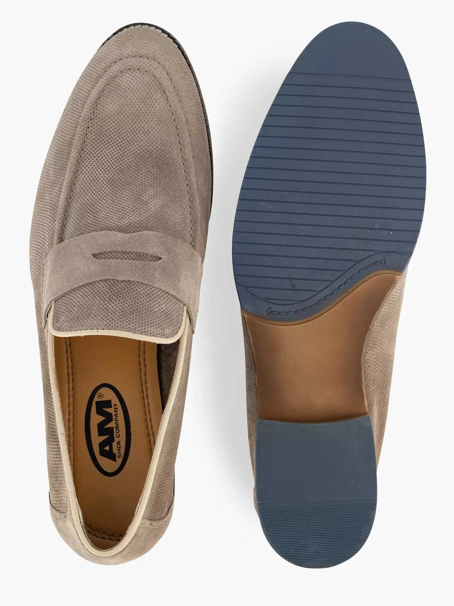 New Taupe Suede Instapper Heren Instappers