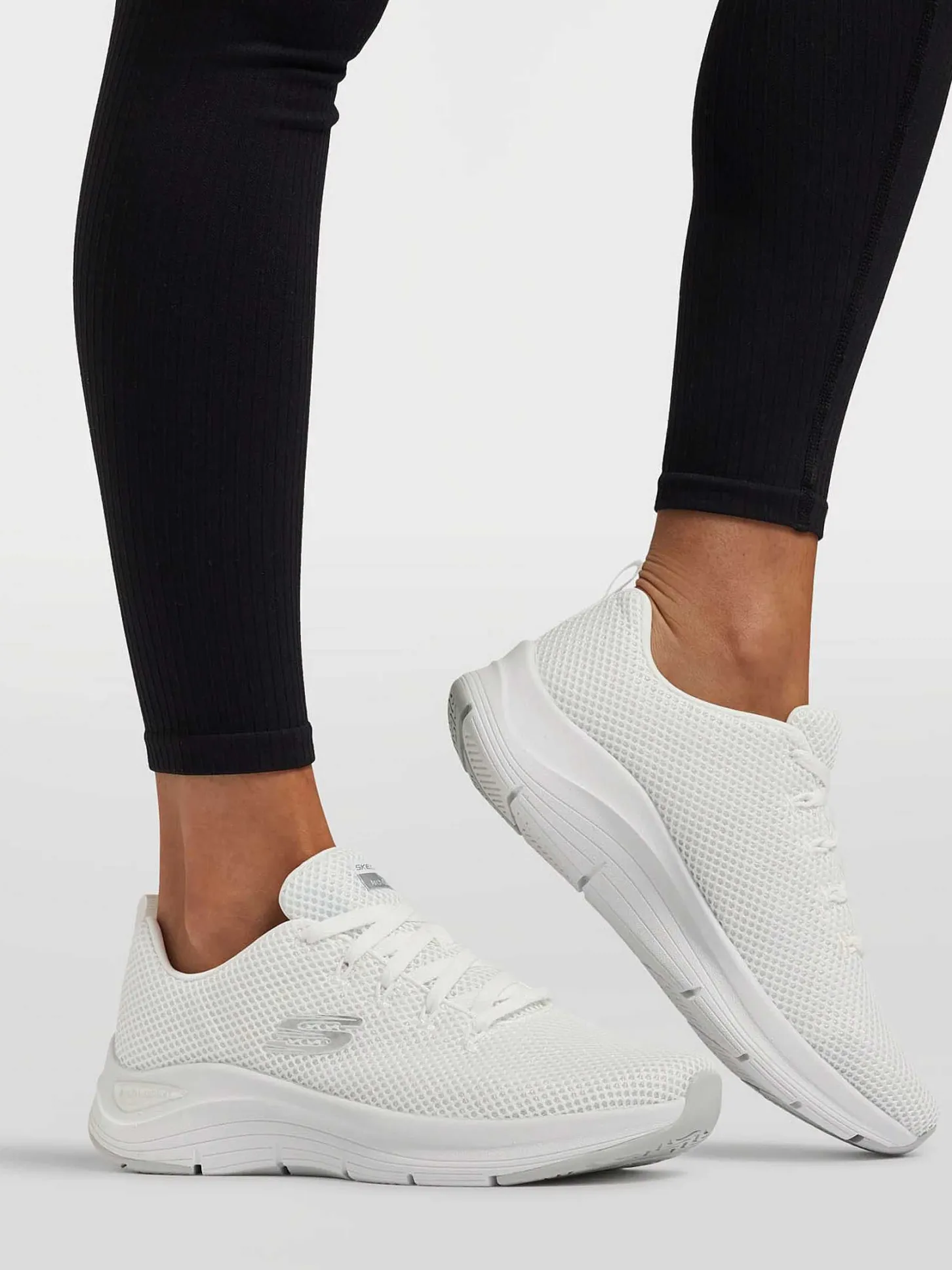 Witte Arch Comfort - Natural Flutter Dames Sneakers