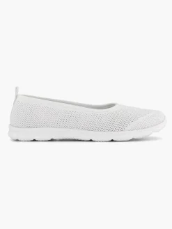 Outlet Witte Comfort Instapper Dames Comfort Schoenen