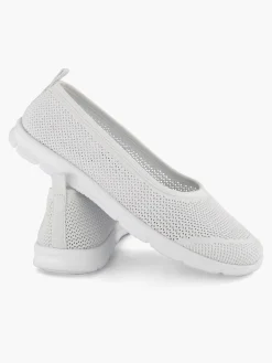 Outlet Witte Comfort Instapper Dames Comfort Schoenen