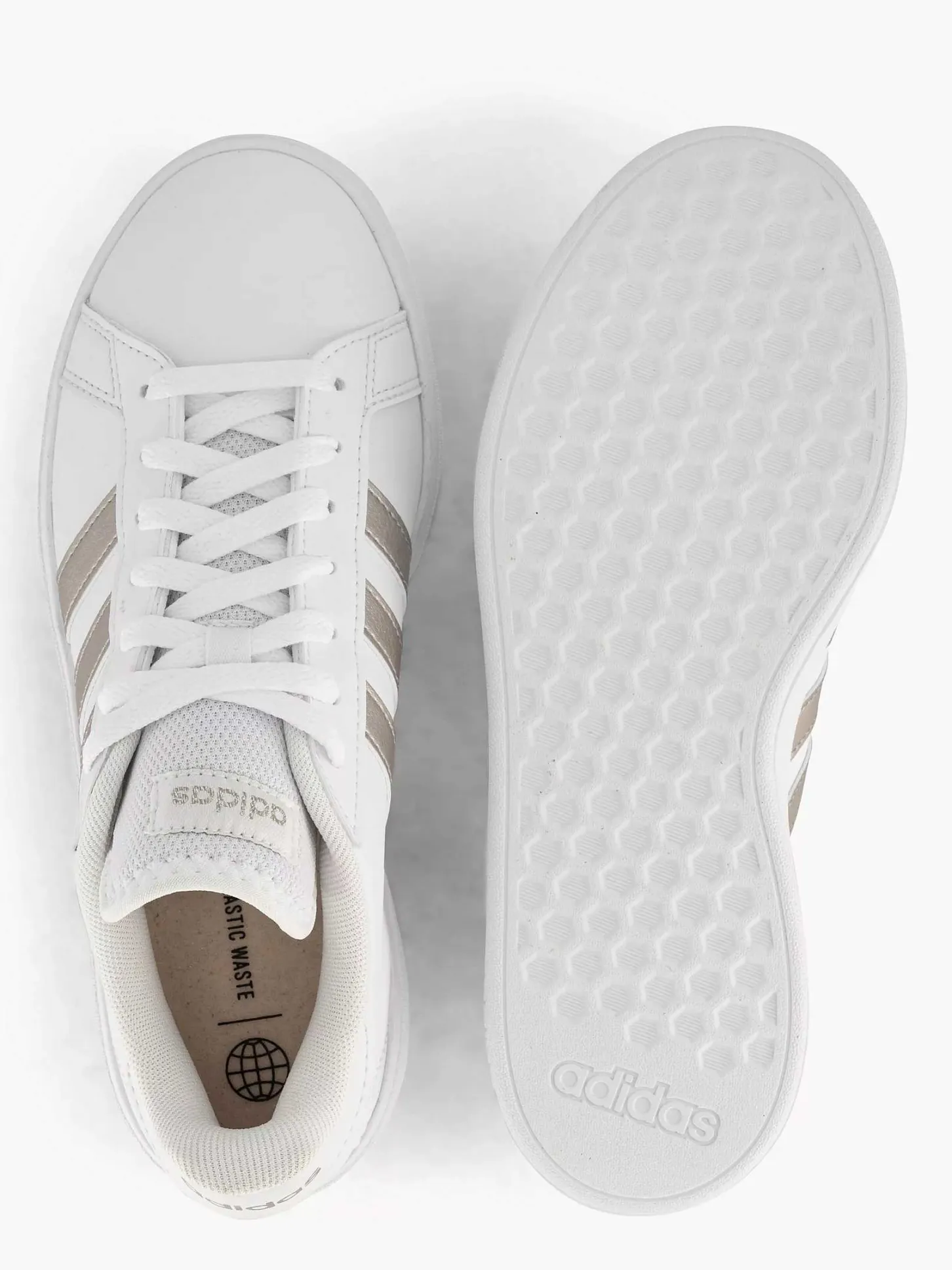 Discount Witte Grand Court Base 2.0 Dames Sneakers