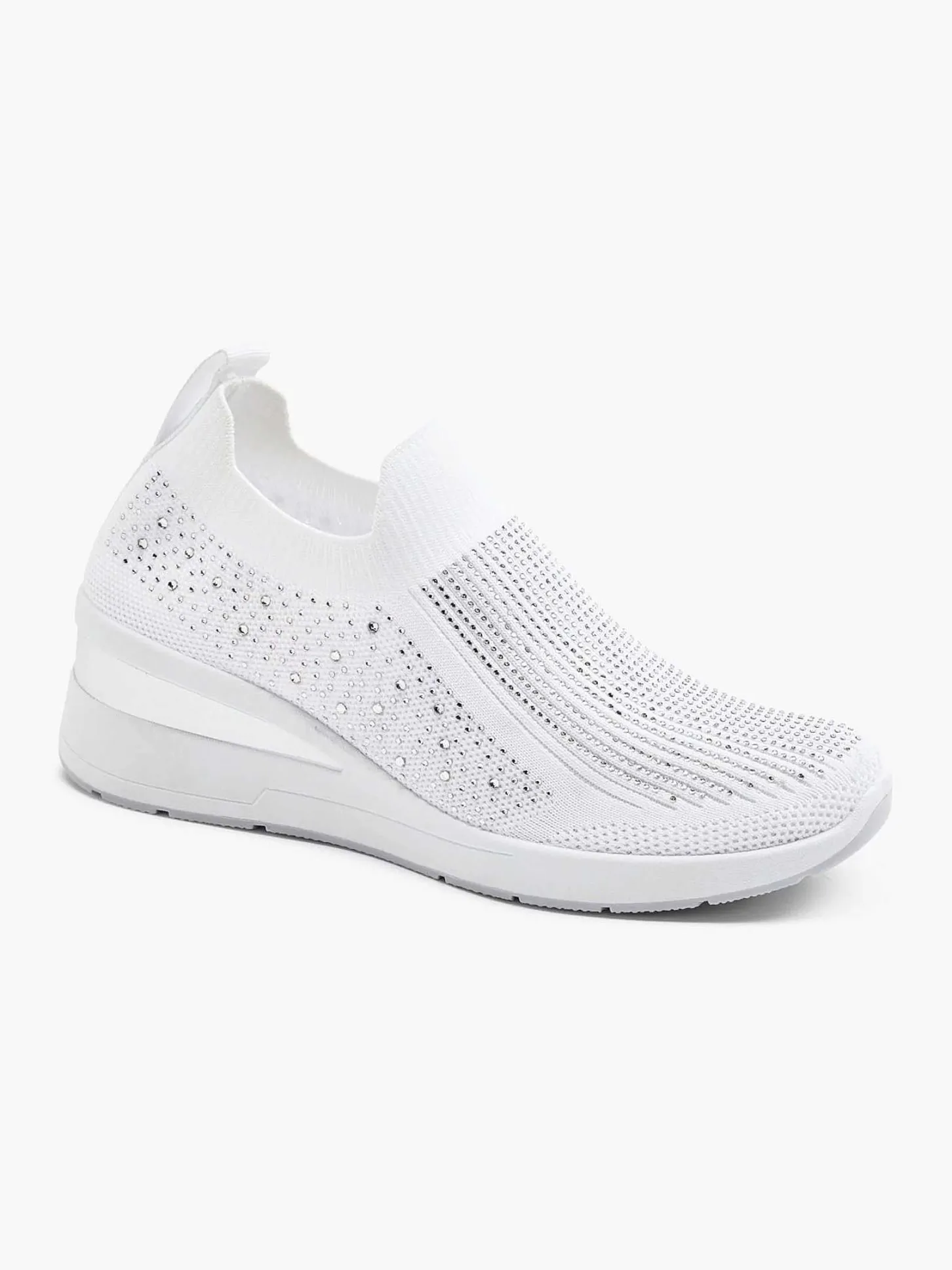 Clearance Witte Instapper Steentjes Dames Instappers