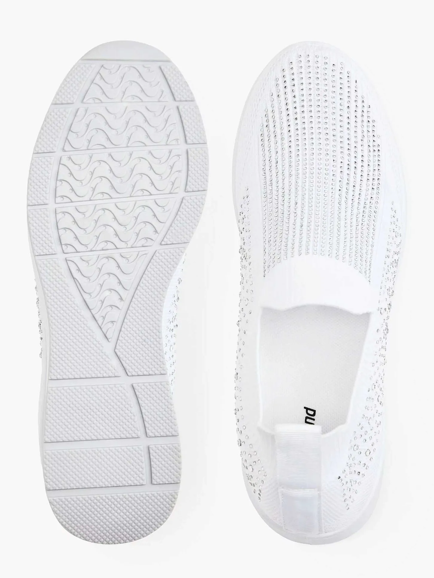 Clearance Witte Instapper Steentjes Dames Instappers
