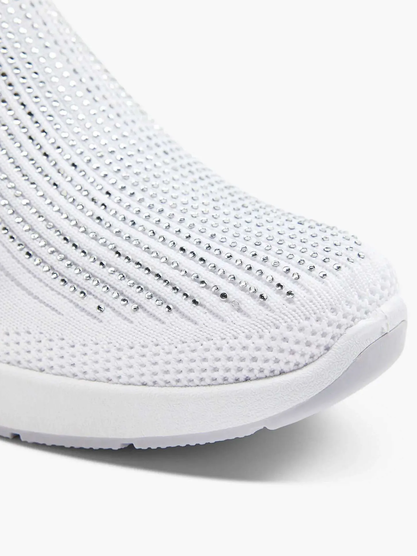 Clearance Witte Instapper Steentjes Dames Instappers