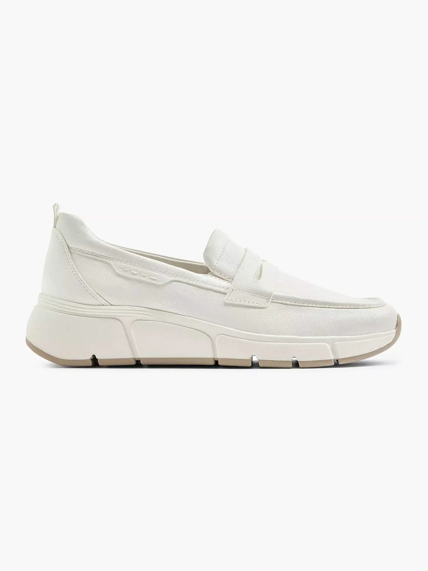 Clearance Witte Leren Comfort Instapper Dames Comfort Schoenen