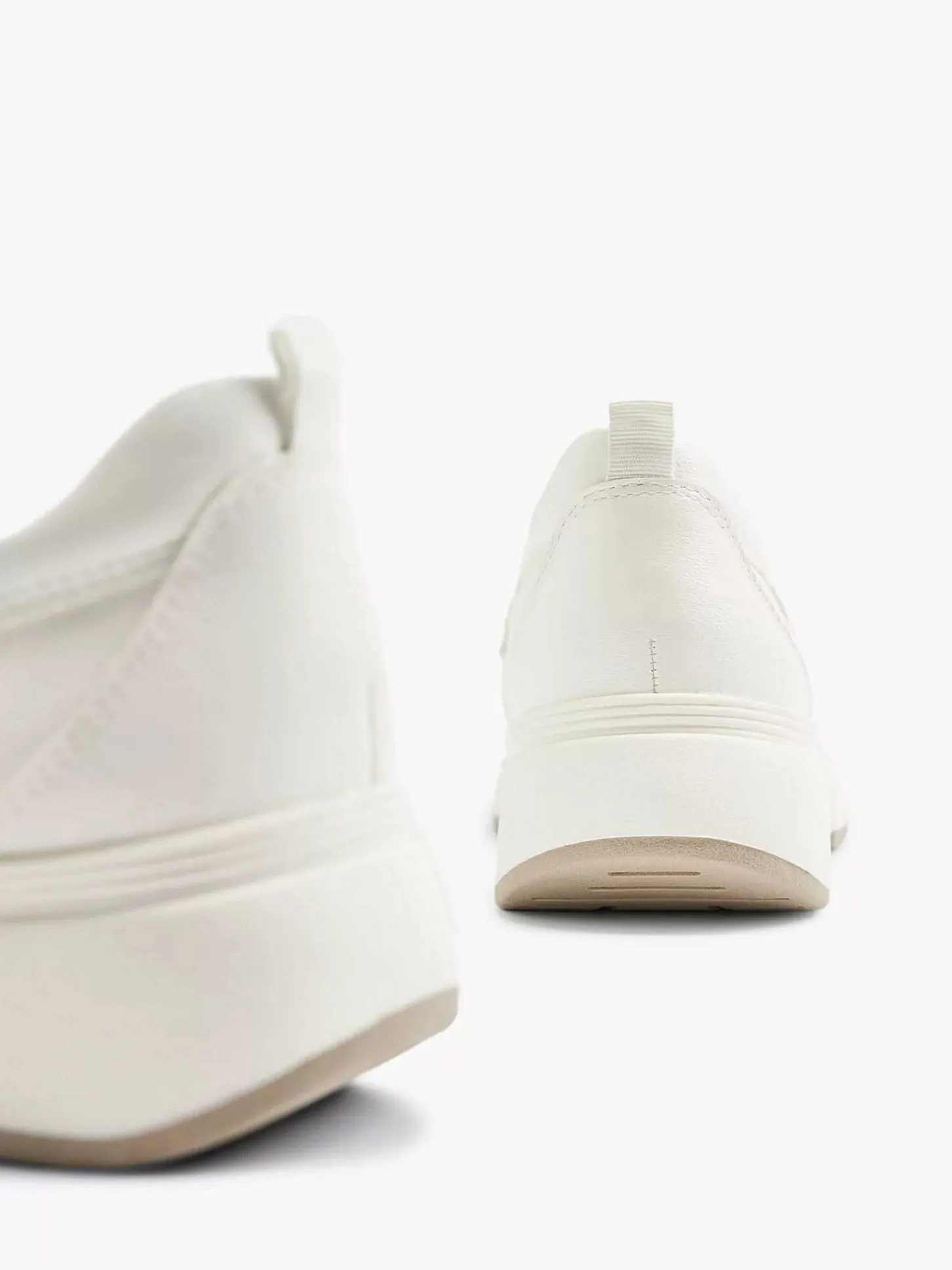 Clearance Witte Leren Comfort Instapper Dames Comfort Schoenen