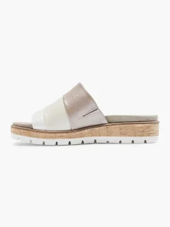 Online Witte Leren Comfort Slipper Dames Slippers