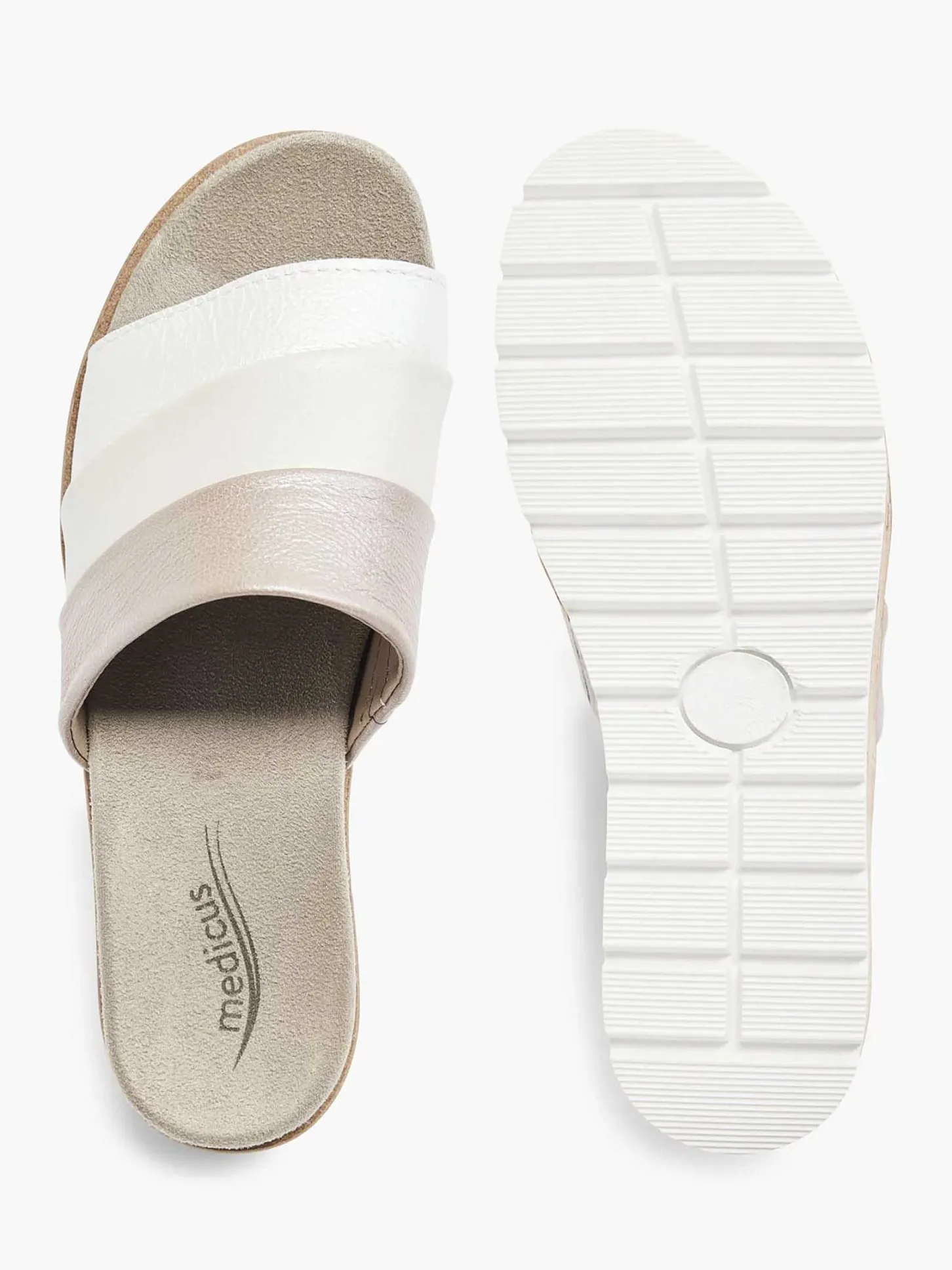 Online Witte Leren Comfort Slipper Dames Slippers