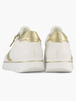 Sale Witte Leren Comfort Sneaker Dames Sneakers