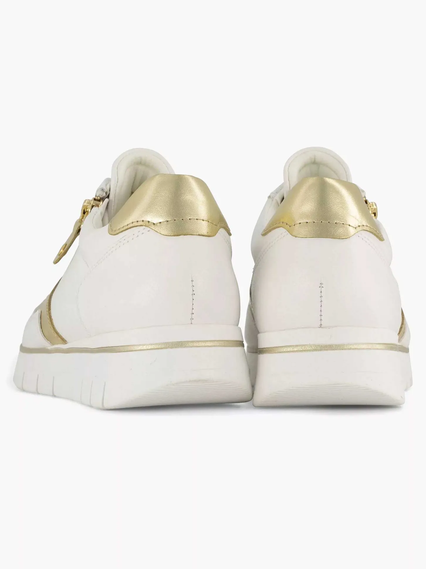 Sale Witte Leren Comfort Sneaker Dames Sneakers