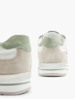 Outlet Witte Leren Comfort Sneaker Dames Comfort Schoenen