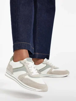 Outlet Witte Leren Comfort Sneaker Dames Comfort Schoenen
