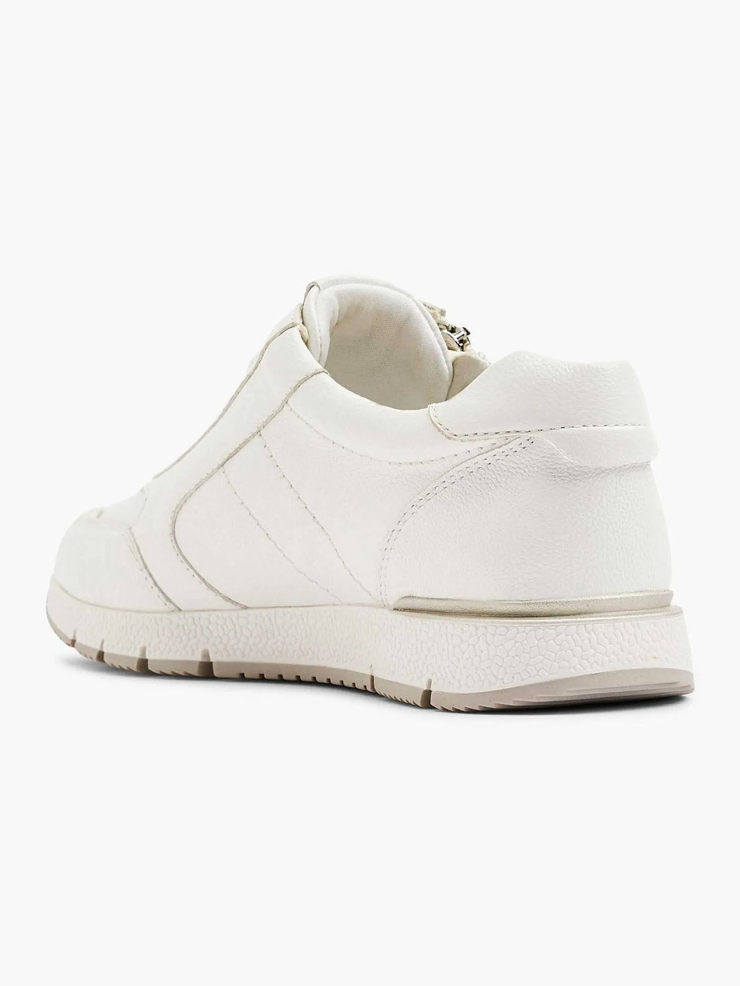 Outlet Witte Leren Comfort Sneaker Dames Comfort Schoenen