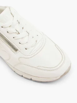 Outlet Witte Leren Comfort Sneaker Dames Comfort Schoenen