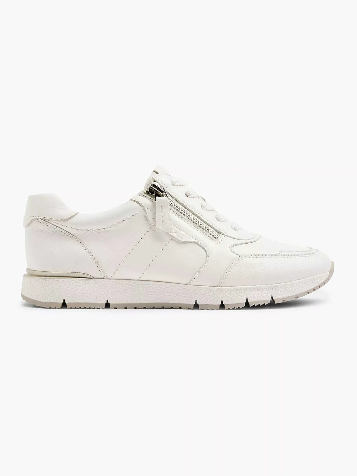 Outlet Witte Leren Comfort Sneaker Dames Comfort Schoenen