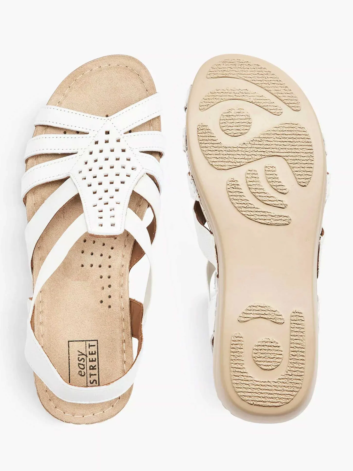 Best Witte Leren Sandaal Dames Comfort Schoenen