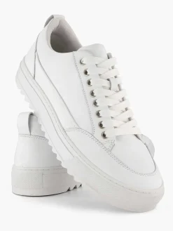 Discount Witte Leren Sneaker Heren Sneakers