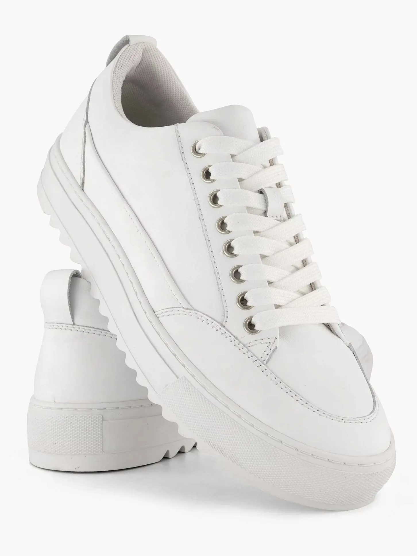 Discount Witte Leren Sneaker Heren Sneakers