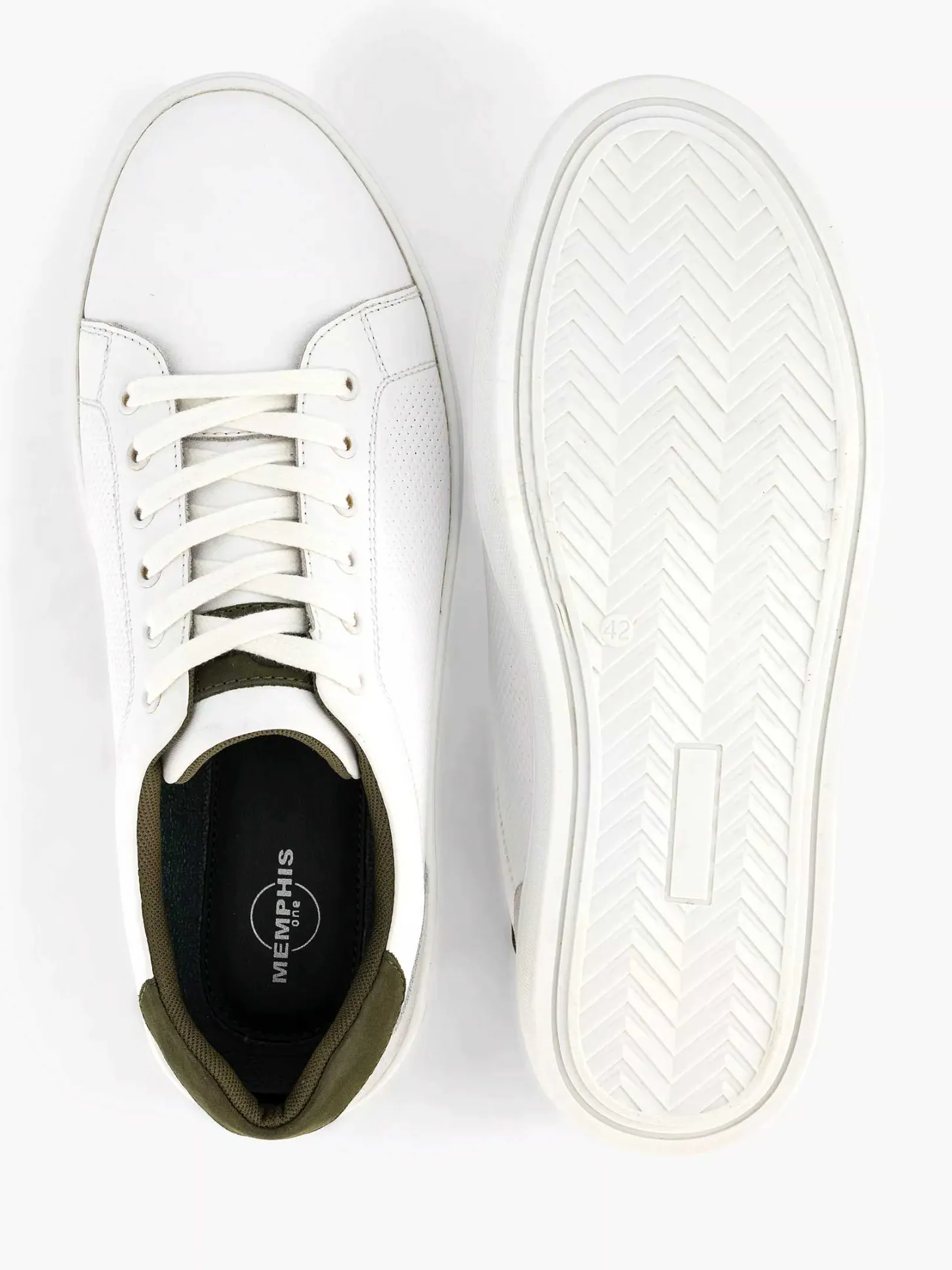 Hot Witte Leren Sneaker Heren Sneakers