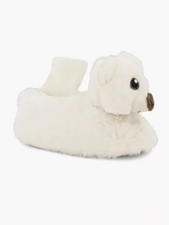 Clearance Witte Pantoffel Beer Kinderen Jongensschoenen