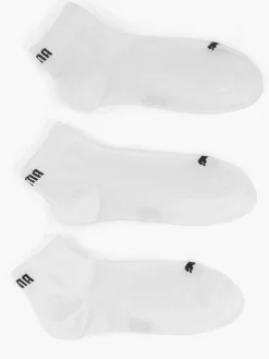 Witte Quarter Plain 3 Pak 43-46 Heren Sokken